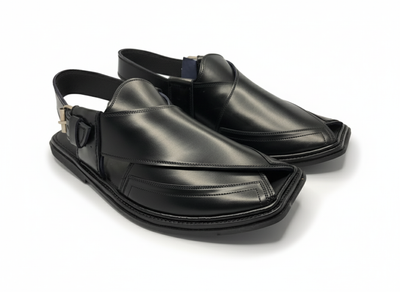 Blackstone Elite (Thin Sole Black Peshawari Chappal)