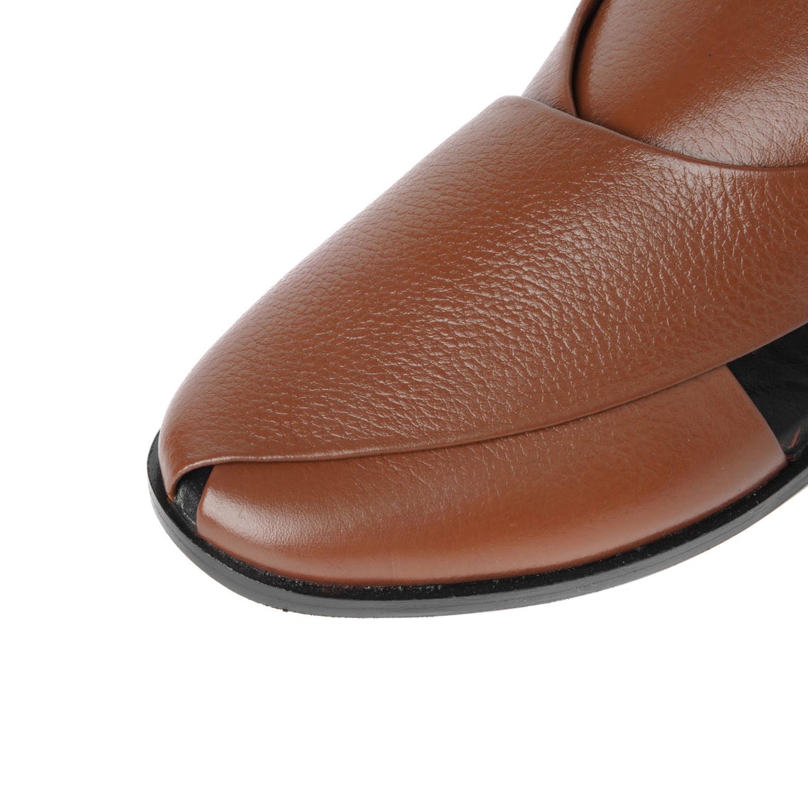 Article S03302 Handcrafted Ethnic Footwear Brown Leather Zalmi Chappal
