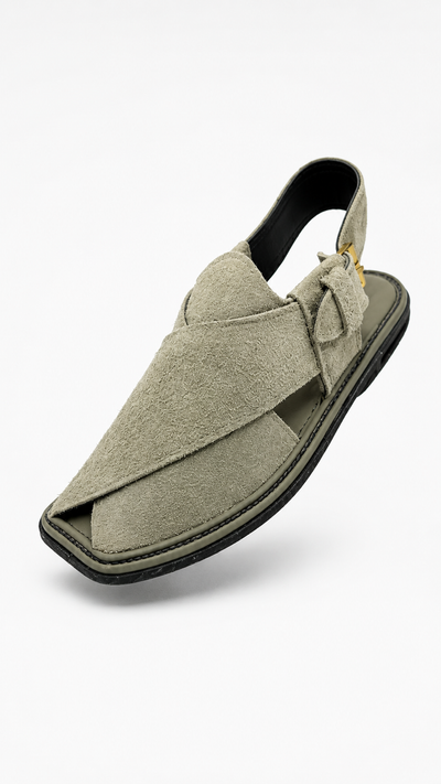 Maple Forge (Ash Grey Suede Thin Sole Peshawari Chappal)