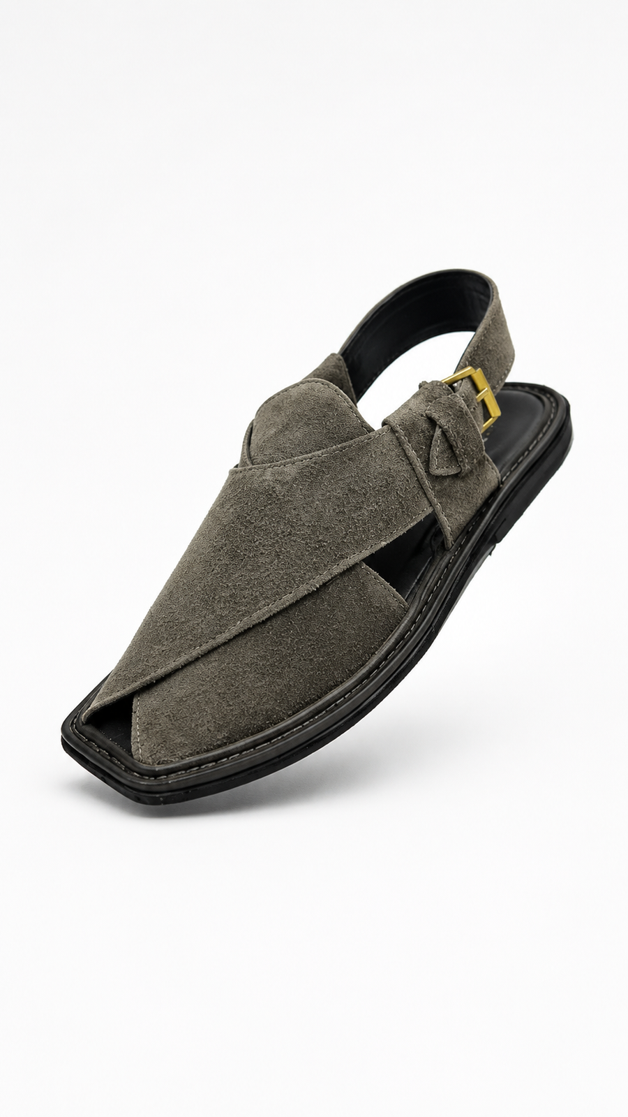 Maple Forge (Graphite Grey Thin Sole Suede Peshawari Chappal)