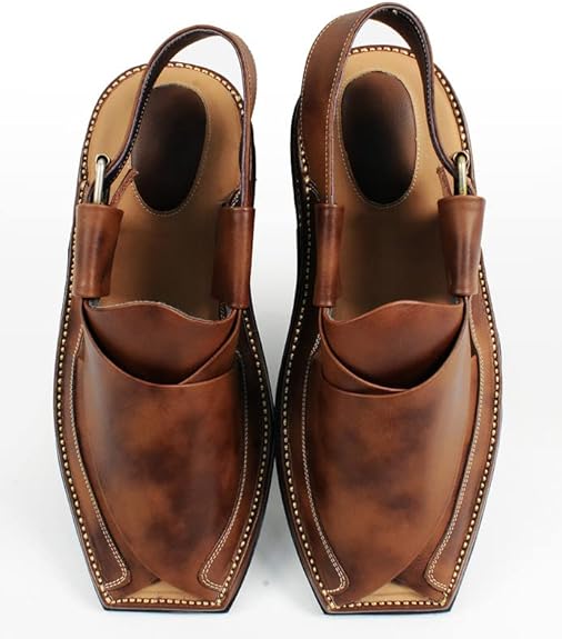 Article S03301 Classic Brown Zalmi Chappal – Polished Tan Leather Finish 03301