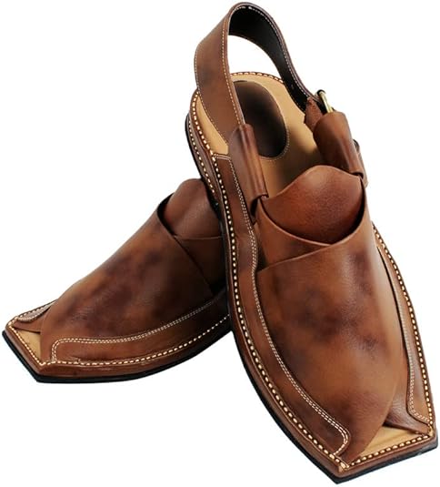 Article S03301 Classic Brown Zalmi Chappal – Polished Tan Leather Finish 03301