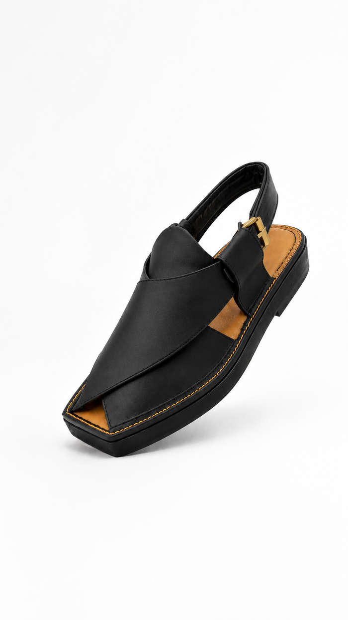 SIGNATURE KAPTAAN CHAPPAL (MATTE BLACK)