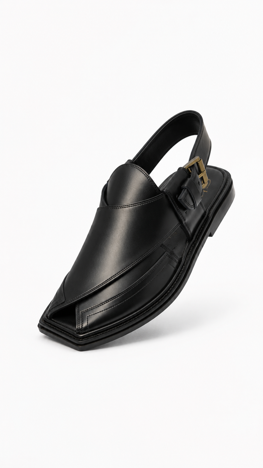 Blackstone Elite (Thin Sole Black Peshawari Chappal)