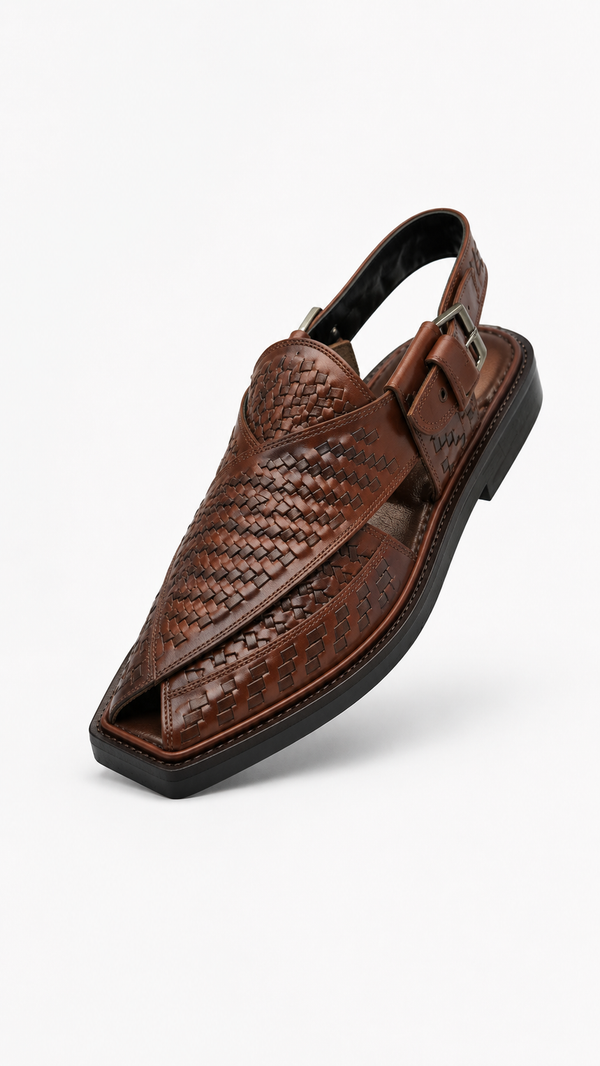Woven Oak (Mid Sole Hand Woven Peshawari Chappal)